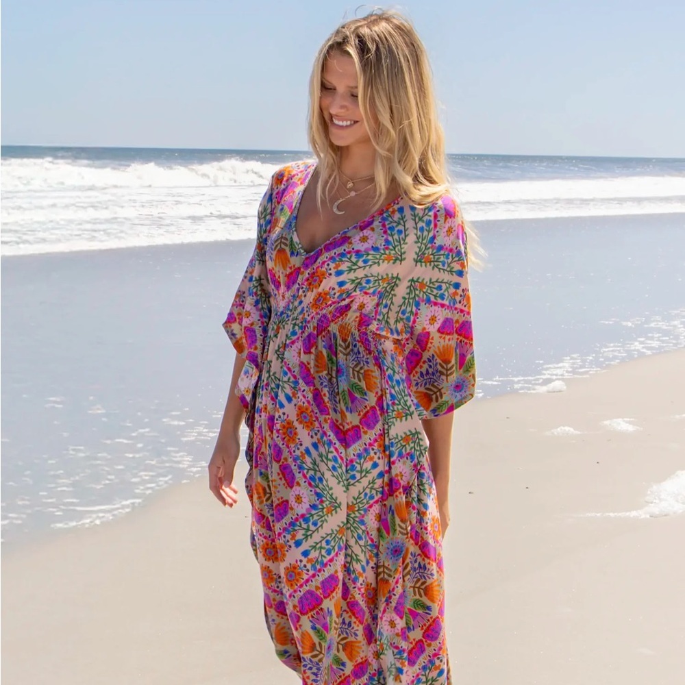 Natural Life Sanibel caftan dress- NWT
